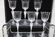 Set of 6 Signed Igor Carl Faberge Crystal Wine Goblets Ballerina Pavlova {117} picture