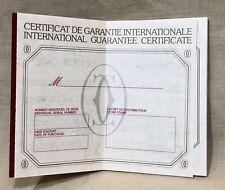 CARTIER PEN Guarantee Garantie Certificate Certificat BLANK Roadster Le Must / picture