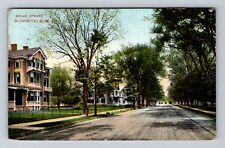 Bloomfield NJ-New Jersey, Broad Street Residences, Vintage c1909 Postcard picture