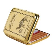 Metal Cigarette Case, Hold 16 Cigarette Vintage Copper Camel Cigarette Case S... picture