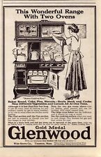 1920 Glenwood Gold Medal Range Print Ad With Two Ovens Housewife Baking picture