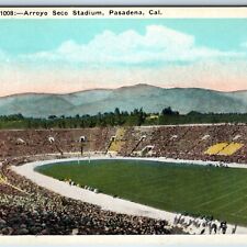 c1910s Pasadena, CA Arroyo Seco Stadium Football Sports Crowd PC M Kashower A215 picture
