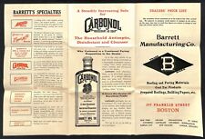 Barrett Manufacturing / Carbonol 1910 Roofing Paving Product Price List VGC picture