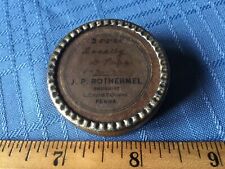  Vintage Salve Medicine Tin:  J. P. Rothermel, Druggist, Lewistown Penna PA picture