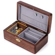 Sankyo Wooden Jewelry Music box Mechanism Musical Box Gift For Girls Birthday picture