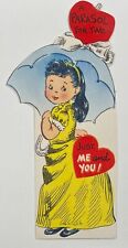 Vintage Valentine Card A Parasol For Two picture
