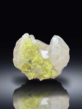 RARE ETTRINGITE ON FLUORESCENT CALCITE FROM N’CHWANING II MINE, SOUTH AFRICA picture