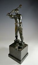 Construction Worker Bronze Sculpture WPA Period Art Deco Social Realist 1930 picture