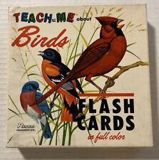 Teach-Me-about Birds Flash Cards In Full Color- Renwal-1968-Vintage-USA-VG Cond. picture