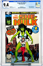 SAVAGE SHE-HULK #1 CGC 9.4 White Pages KEY Origin First Appearance Marvel Comics picture