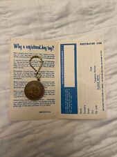RARE DISNEYLAND EMPLOYEES FEDERAL CREDIT UNION KEY TAG  1970s 80s Still Attached picture