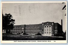 Grand Rapids Michigan MI Postcard East Grand Rapids High School Exterior c1938 picture