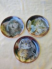 Set of 3 Bunny Talesby Bradford Exchange Rabbit Scenes By Vivi Crandall Plates picture