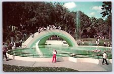 Tampa Florida~Fairyland Main Entrance~Rainbow Bridge~1960s Postcard picture
