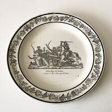 Antique French Creil c1840 P & H Choisy Transfer historical Military ￼Plate #5 picture
