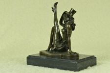 Nude Female Woman Jazz Dancer Flapper Bronze Marble Statue Sculpture Figurine NR picture