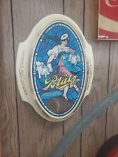 Vintage Blatz Beer Plastic  Sign Barmaid Valerie Dancing 18.5” X 14” picture