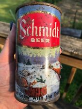 Schmidt Beer Flat Top Beer Can, 12 oz, Logging picture