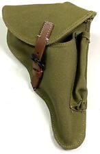 WWII GERMAN HEER WAFFEN ARMY P08 LUGER DAK TROPICAL CANVAS & WEB PISTOL HOLSTER picture