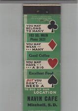 Matchbook Cover Navin Cafe Mitchell, SD picture
