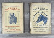 Pair Of 1920’s Chicago Horse Sale Company Catalogs Union Stock Yards Equine picture