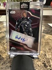 Forest Whitaker as Saw Gerrera 2022 Topps Chrome Black Star Wars Red Auto /5 picture