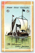 1909 The Clermont Fulton's Steamboat Hudson River Celebration NY Postcard picture