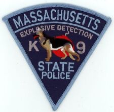 MASSACHUSETTS MA STATE POLICE EXPLOSIVE DETECTION K-9 SHOULDER PATCH SHERIFF picture