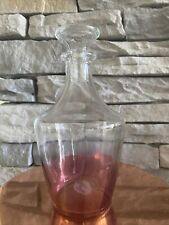 vintage pink and clear wine decanter picture