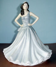 Royal Doulton Christine Pretty Ladies Figurine in Grey Gown 8.75