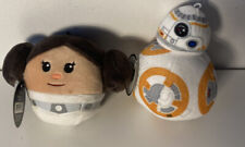 Hallmark Fluffball Star Wars Lot 2 NWT Plush Ornament Princess Leia  BB-8 picture