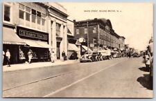 Bound Brook New Jersey~Main Street~Kolmpus Store~Street Clock~1930s B&W PC picture