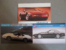 1988 1989 & 1990 Chevrolet Corvette Postcards Original Excellent Condition picture