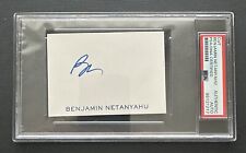 Benjamin Netanyahu Signed Page PSA Authenticated Prime Minister of Israel picture