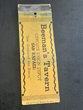 Vintage California Full Length Matchbook “Beeman’s Tavern” San Rafael picture