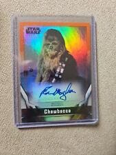 Star Wars Signature Series Chewbacca Peter Mayhew Orange Auto 6/10 🔥  picture