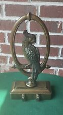 antique Bradley Hubbard Cockatoo doorstop, circa 1920s, painted, 13+ inches tall picture