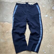 Vintage 60s US Military Blue Tuxedo Stripe Wool Trousers Pants Men’s Size 32x28 picture