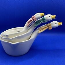Vintage Set Of 3 Nesting measuring cups Ducks Geese Korea picture