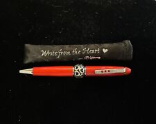 BRIGHTON PEN In Sleeve Red Ornate Ballpoint - “Write From Your Heart” picture