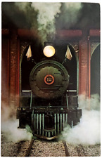 Postcard East Broad Top Railroad Locomotive #12 2-8-2 Roundhouse Stall Rockhill picture