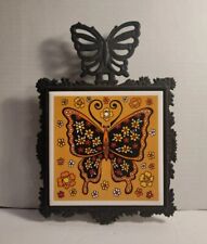 Vtg Butterfly Electric Warming Trivet Ceramic Pottery & Cast Iron Kyowa Retro  picture