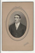 Cabinet Card Photo Man with Bushy Eyebrows c1890s Larger Size 9X6 picture