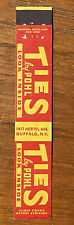Vintage 10 Strike Ties By Phol Matchbook Cover Ad Buffalo, New York a0720 picture