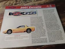 Willabee & Ward 2001 Corvette Patch Chevrolet History CHEVY VINTAGE Z06 MINT picture