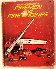 FIREMEN and FIRE ENGINES - Wonder Book 1974 Hard Bound picture