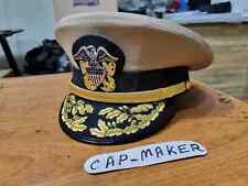 WWll US NAVY COMMANDER ADMIRAL RANK Khaki HAT CAP in all sizes picture