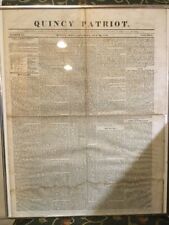 Vintage 'Quincy patriot' newspaper May 20, 1837 picture