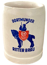 Dortmunder Ritter Brau Stein Mug 0.3L Made in Germany Knight Logo - VINTAGE picture
