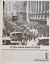 1963 New England Life Insurance Co Wall Street District 1929 Vtg Print Ad picture